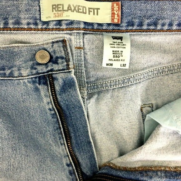 VIntage Levis 550 Blue  Jeans Mens Actual Sz34x30 - Picture 10 of 11